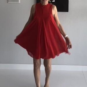 BCBG flowing sexy Red Dress